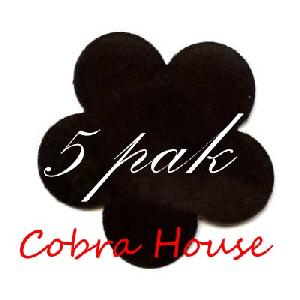 5 pak Black 5 Petals Plain Nipple Cover Image