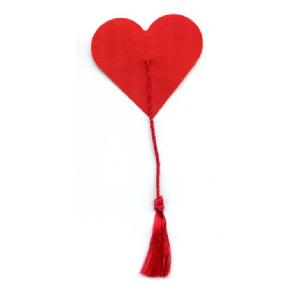 Red Heart with Red Tassels Image