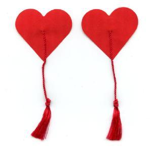 Red Heart with Red Tassels Image