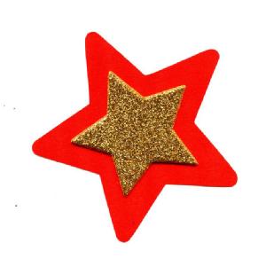 NIPPLE COVER PASTIES 2: Gold Star RED STAR 5 point Image